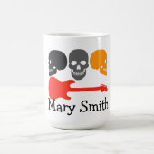 Schädel und Gitarre Kaffeetasse (Mittel)