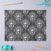 Schädel- und Grau-Gothic-Dekoration Seidenpapier (Basteln)
