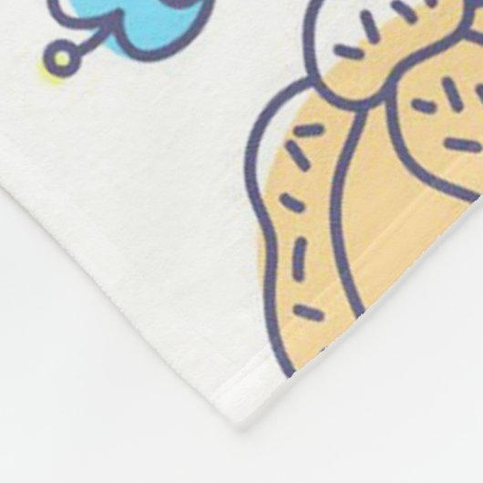 Schädel und Herz Fleecedecke (Ecke)