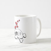 Schädel und Herz Kaffeetasse (VorderseiteRechts)