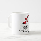 Schädel und Herz Kaffeetasse (Vorderseite Links)
