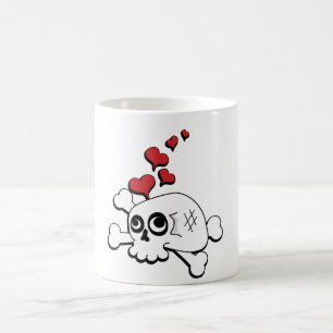 Schädel und Herz Kaffeetasse