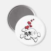 Schädel und Herz Magnet (Vorderseite/Rückseite)