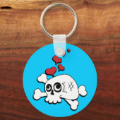 Schädel und Herz Schlüsselanhänger (Vorderseite)