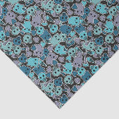 Schädel und Herzen auf schwarzem Hintergrund 2 Seidenpapier (Ausschnitt)