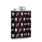 Schädel und Herzen Flachmann (Rechts)