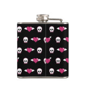 Schädel und Herzen Flachmann (Rückseite)