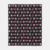 Schädel und Herzen Fleecedecke (Vorderseite)