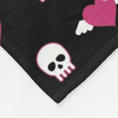 Schädel und Herzen Fleecedecke (Ecke)