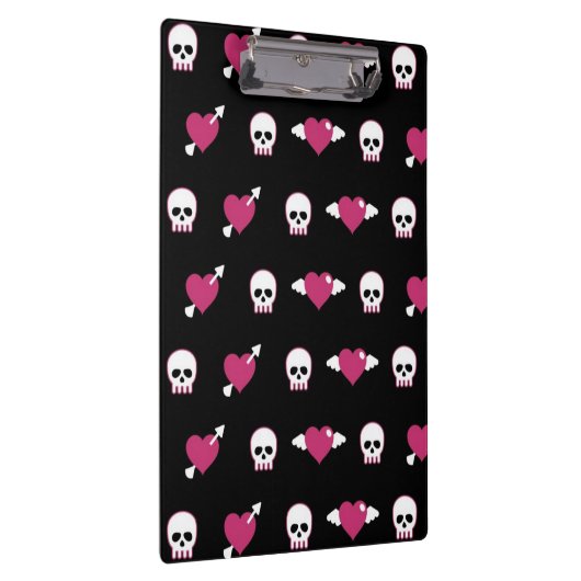 Schädel und Herzen Klemmbrett (Rechts)