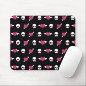 Schädel und Herzen Mousepad (Mit Mouse)