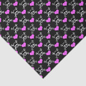 Schädel und Herzen Seidenpapier (Ausschnitt)