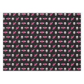 Schädel und Herzen Tischdecke (Vorderseite (Horizontal))