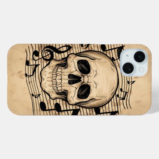 Schädel und Hinweise Case-Mate iPhone Hülle (Rückseite (Horizontal))