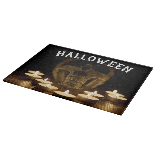 Schädel und Kerzen Schneidebrett (Ecke)