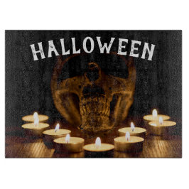 Schädel und Kerzen Schneidebrett