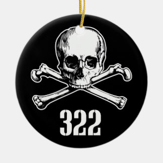 Schädel und Knochen 322 Keramikornament