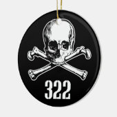 Schädel und Knochen 322 Keramikornament (Links)