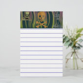 Schädel und Knochen Briefpapier (Stehend Vorderseite)