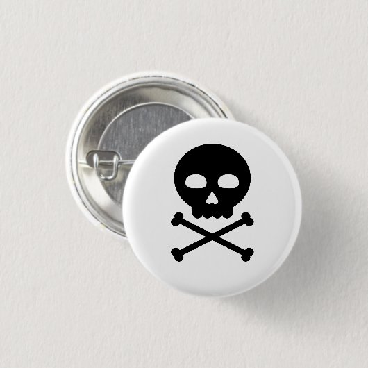 Schädel und Knochen Button (Vorne & Hinten)