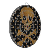 Schädel und Knochen Dartscheibe (Vorderseite Links)