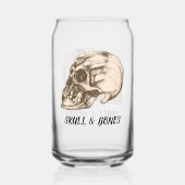 Schädel und Knochen Dosenglas (Vorderseite)