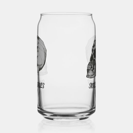 Schädel und Knochen Dosenglas (Links)