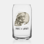 Schädel und Knochen Dosenglas (Vorderseite)