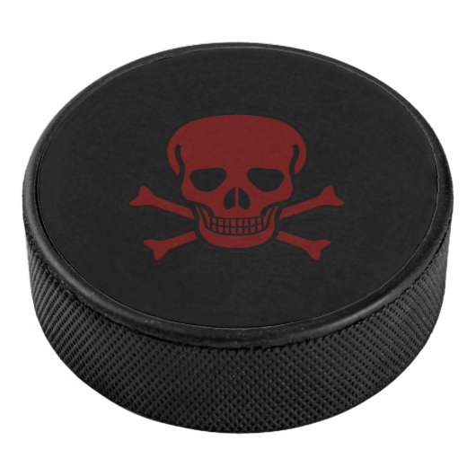 Schädel und Knochen Eishockey Puck (3/4)