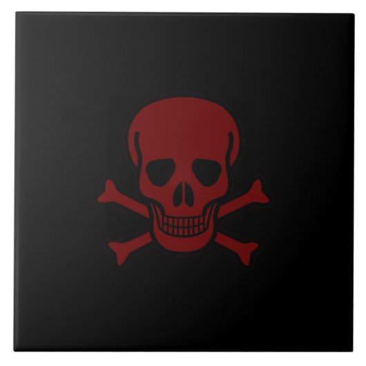 Schädel und Knochen Fliese (Vorderseite)