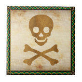 Schädel und Knochen Fliese (Vorderseite)