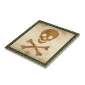 Schädel und Knochen Fliese (Seite)