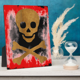 Schädel und Knochen Fotoplatte