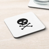 Schädel und Knochen Getränkeuntersetzer (Linke Seite)