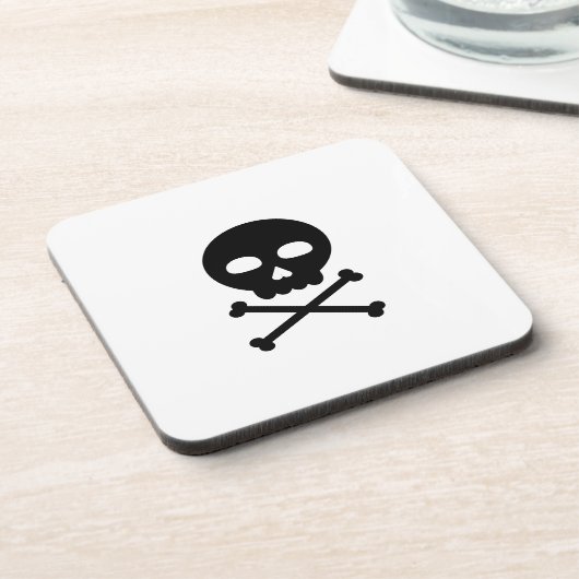 Schädel und Knochen Getränkeuntersetzer (Linke Seite)