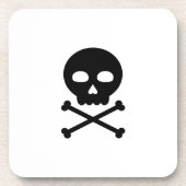 Schädel und Knochen Getränkeuntersetzer (Vorderseite)