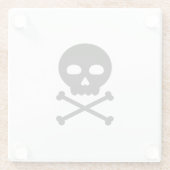 Schädel und Knochen Glasuntersetzer (Rückseite)