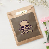 Schädel und Knochen graue Kraft-Geschenktüten Geschenktütchen (Versiegelt)