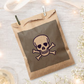 Schädel und Knochen graue Kraft-Geschenktüten Geschenktütchen (Ausgeschnitten)