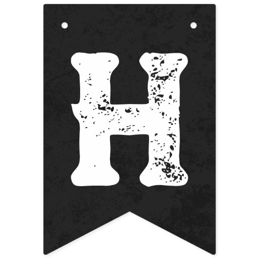 Schädel und Knochen Halloween-Banner Wimpelkette (Zweite Fahne)