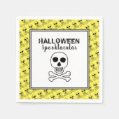 Schädel und Knochen, Halloween-Party Serviette (Vorderseite)