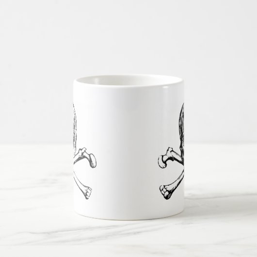 Schädel und Knochen Kaffeetasse (Mittel)