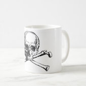 Schädel und Knochen Kaffeetasse (VorderseiteRechts)