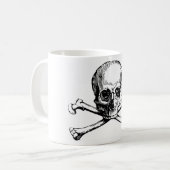 Schädel und Knochen Kaffeetasse (Vorderseite Links)