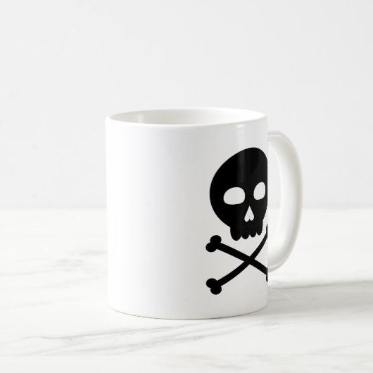 Schädel und Knochen Kaffeetasse (VorderseiteRechts)