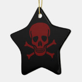 Schädel und Knochen Keramik Ornament (Links)