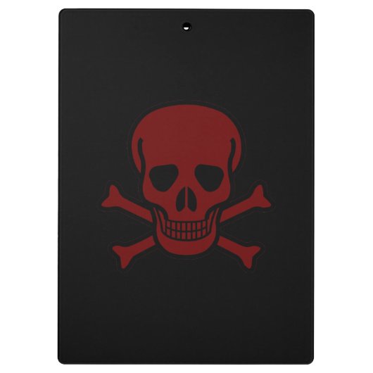 Schädel und Knochen Klemmbrett (Rückseite)