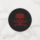 Schädel und Knochen Konfetti (Klein Vorderseite)