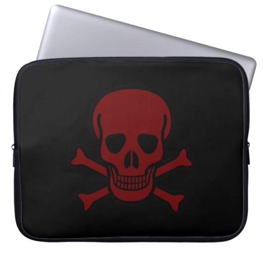 Schädel und Knochen Laptopschutzhülle (Vorderseite)
