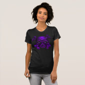 Schädel und Knochen lila T-Shirt (Vorne ganz)